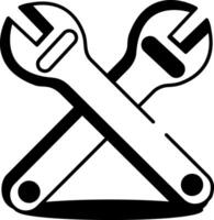 A doodle style icon of cross wrench vector