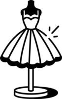 A hand drawn style illustration showing frock vector