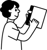 Sketchy style illustration of empty wallet vector