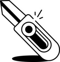 A hand drawn style icon of a cutter vector