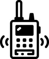 A glyph style icon showing a rf transmitter vector