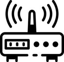 A glyph style icon of a wifi modem vector