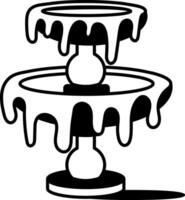 A hand drawn icon of a frozen fountain vector