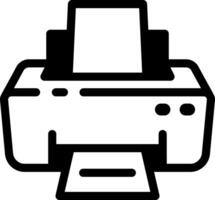 A glyph style icon of a digital printer vector
