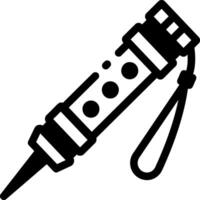 A glyph style icon of a laser pointer vector