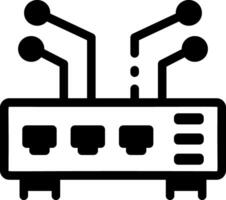 A glyph style icon of an eternal switch vector