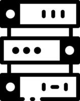 Data center server icon in glyph style vector