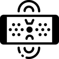 A glyph style icon of a bluetooth speaker vector
