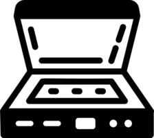A glyph style icon of a scanner machine vector