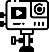 A solid style icon of an action camera vector