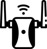 A glyph style icon of wifi extender vector