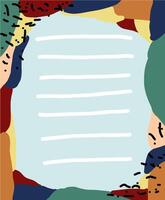 Colorful Abstract Notepad with Lined Paper vector