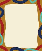 Colorful Memo Note with Abstract Shapes illustrations vector