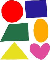 Collection of Colorful Hand-Drawn Shapes vector
