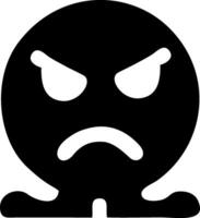 Angry emoticon graphic design vector