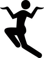 Silhouette of a person dancing or celebrating vector