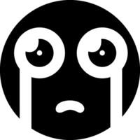 Sad Emoji Crying - Graphic for Digital Use vector