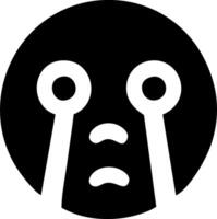 Sad Emoji Face with Tears Stock Photo vector