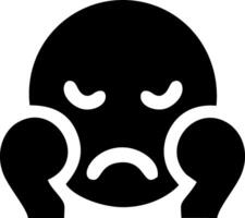 Sad emoticon icon, perfect for expressing disappointment. vector