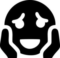 A distressed yet amused emoji face, perfect for expressing complex emotions. vector