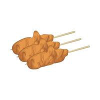 Illustration of Chicken Skewers vector