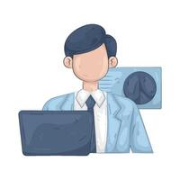 Illustration of Data Analyst vector