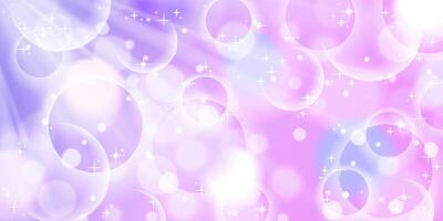 pastel background with soft bokeh and glowing light rays in pink and purple. Dreamy, romantic atmosphere with gentle gradient. vector
