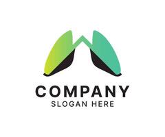 Lung logo icon colorful template design. vector
