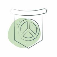 Icon World Peace Flag. related to World Peace symbol. Color Spot Style. design editable vector