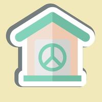 Sticker Home. related to World Peace symbol. design editable vector