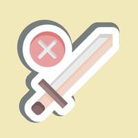 Sticker No War. related to World Peace symbol. design editable vector