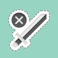 Sticker line cut No War. related to World Peace symbol. design editable vector