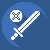 Icon No War. related to World Peace symbol. long shadow style. design editable vector
