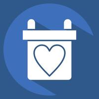 Icon Gift. related to World Peace symbol. long shadow style. design editable vector