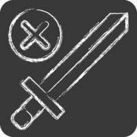 Icon No War. related to World Peace symbol. chalk Style. design editable vector