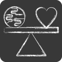 Icon Level. related to World Peace symbol. chalk Style. design editable vector