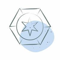 Icon Astrology. related to Astrology symbol. Color Spot Style. design editable vector