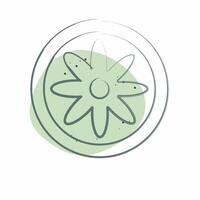 Icon Bohemian. related to Astrology symbol. Color Spot Style. design editable vector