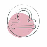 Icon Libra. related to Astrology symbol. Color Spot Style. design editable vector