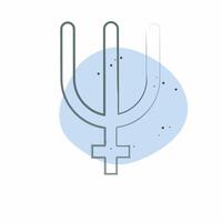 Icon Neptune. related to Astrology symbol. Color Spot Style. design editable vector