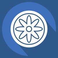 Icon Bohemian. related to Astrology symbol. long shadow style. design editable vector