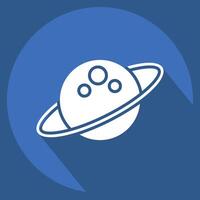 Icon Space. related to Astrology symbol. long shadow style. design editable vector