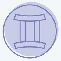 Icon Astrology Gemini. related to Astrology symbol. two tone style. design editable vector