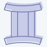 Icon Gemini. related to Astrology symbol. two tone style. design editable vector