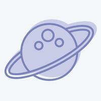 Icon Space. related to Astrology symbol. two tone style. design editable vector