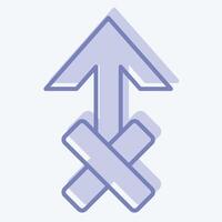 Icon Zeus. related to Astrology symbol. two tone style. design editable vector