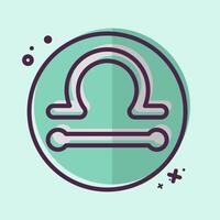 Icon Libra. related to Astrology symbol. MBE style. design editable vector