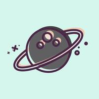 Icon Space. related to Astrology symbol. MBE style. design editable vector