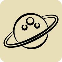 Icon Space. related to Astrology symbol. hand drawn style. design editable vector
