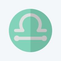Icon Libra. related to Astrology symbol. flat style. design editable vector